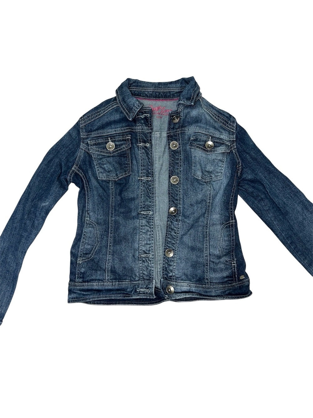 Point Zero Nicole Benisti Blue Fitted Denim Jacket Women’s Size XS Medium Wash